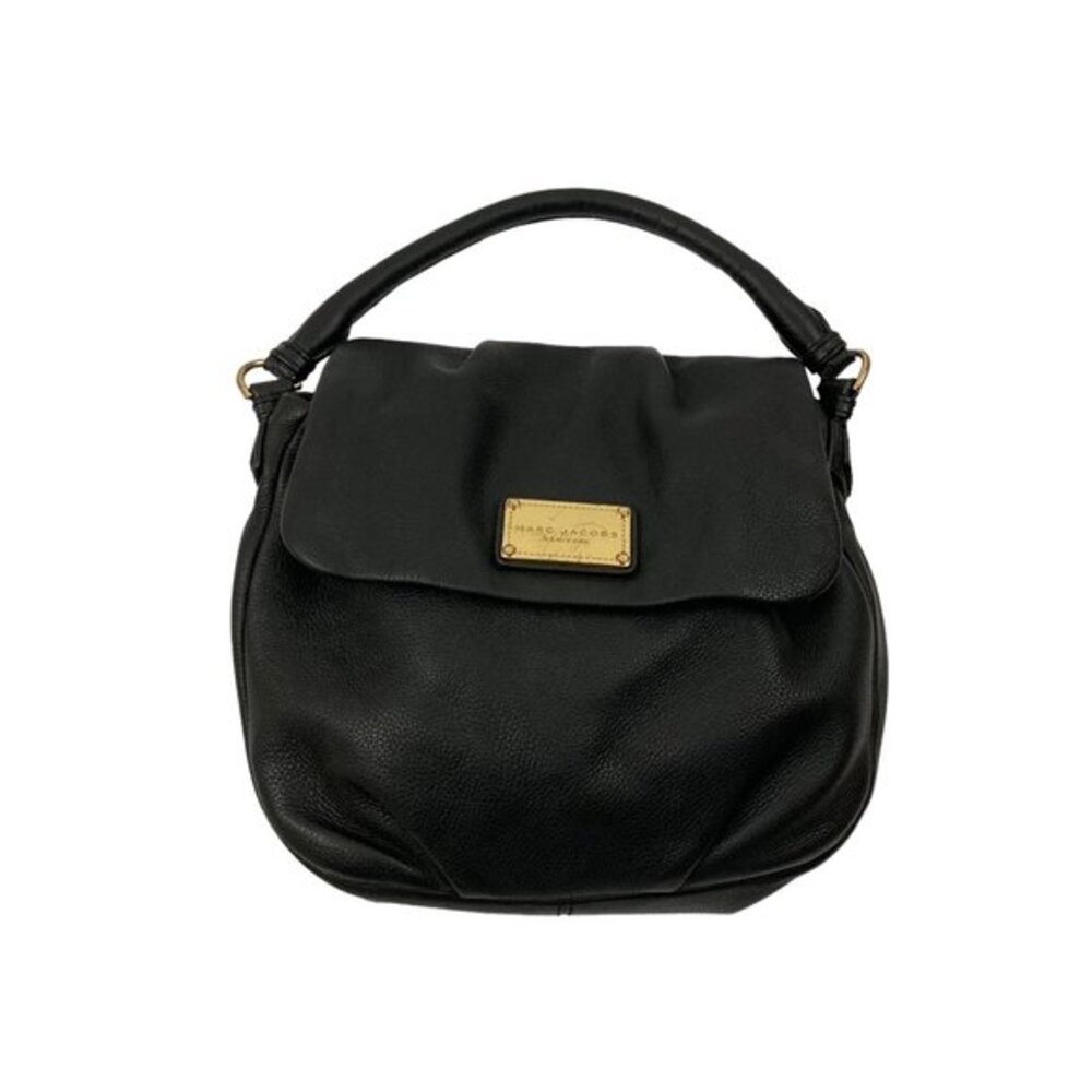 Marc Jacobs Black Top Handle Shoulder Bag‎ Flap Closure